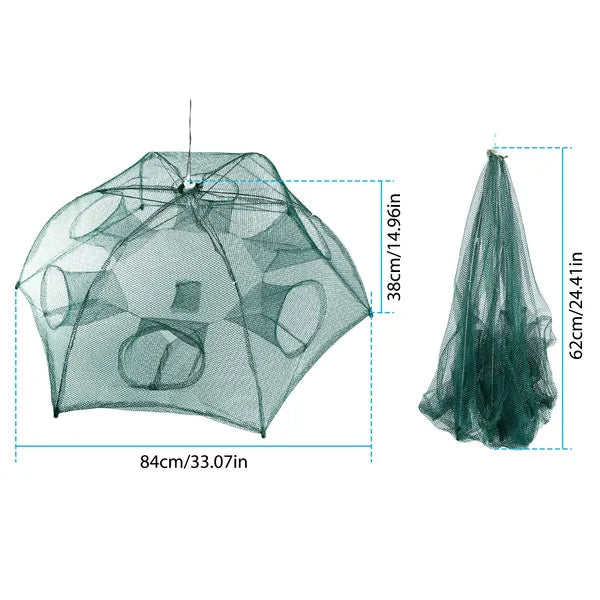 Trap Net Portable Folded Fishing Bait Trap Shrimp Minnow Crab Bait Net