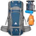 IGOLUMON 60L Hiking Backpack Large Camping Backpack with Rain Cover Waterproof Travel Hiking Backpack Lightweight Backpacking Pack for Men Women Blue