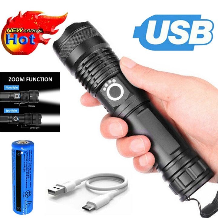 Compact Rechargeable LED Camping Flashlight