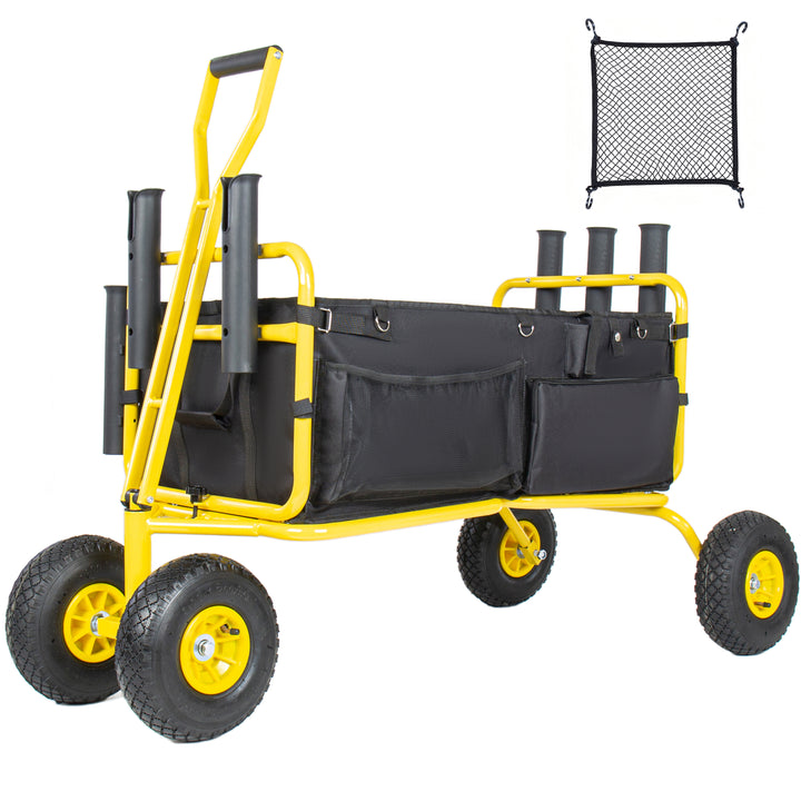 All-Terrain Fishing Cart – 550lb, Rod & Umbrella Holders