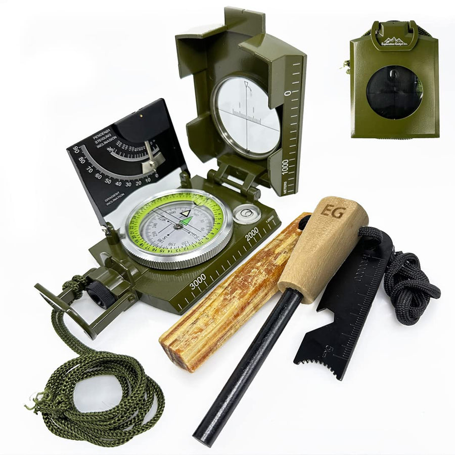 Military Compass and Fatwood Fire Starter