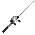 Zebco 33 Platinum Spincast Reel and Fishing Rod Combo 5-Foot 6-Inch 2-Piece Fiberglass Rod with EVA/Comfortable Cork Handle Instant Anti-Reverse Fishing Reel Including 3-Piece Tackle Kit Silver