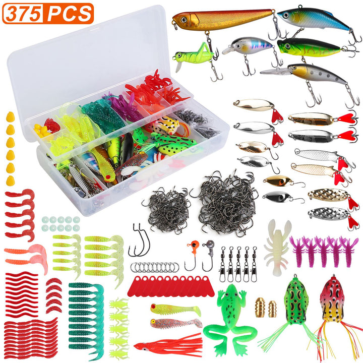 375-Piece Fishing Lures & Tackle Box