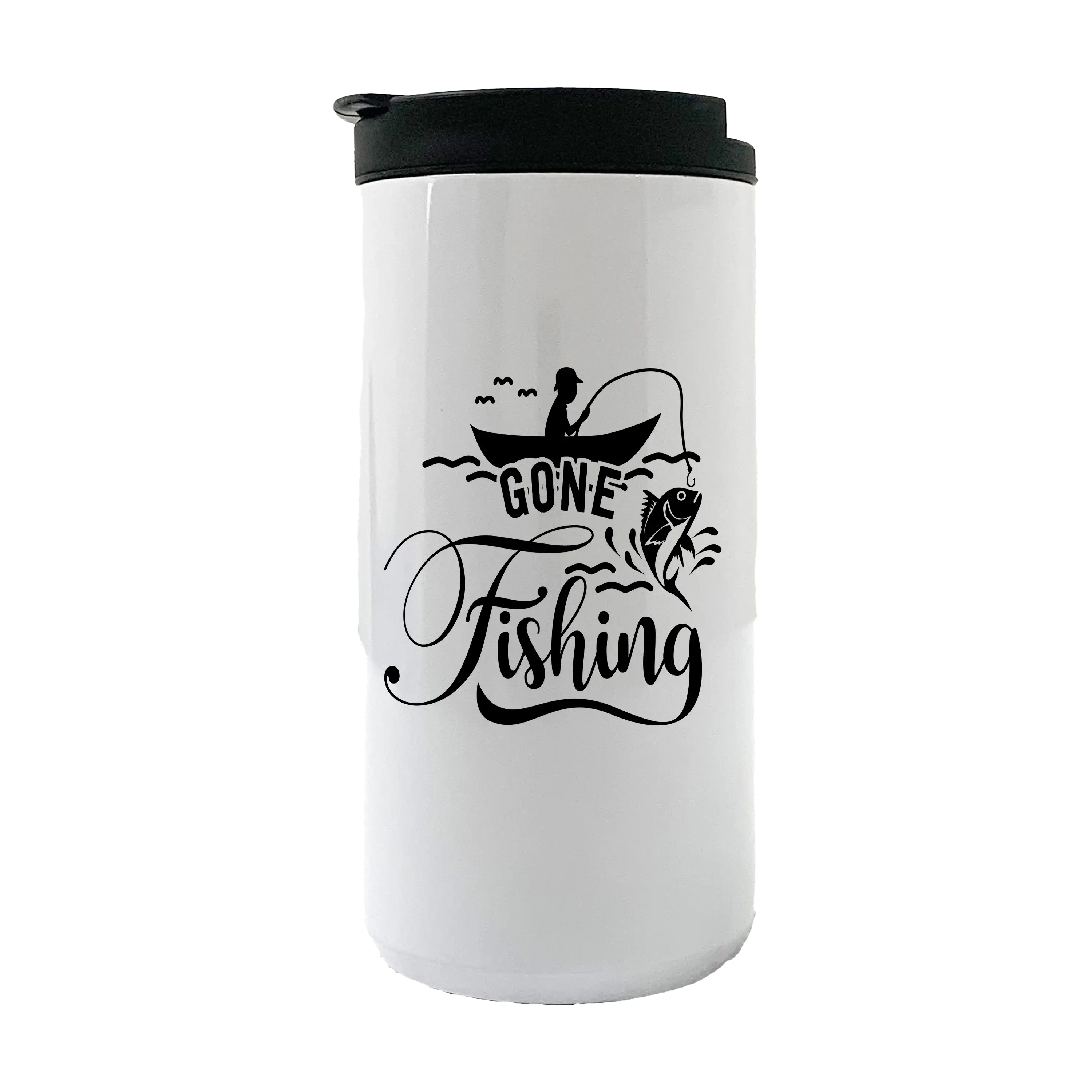 Gone Fishing 14oz Insulated Coffee Tumbler