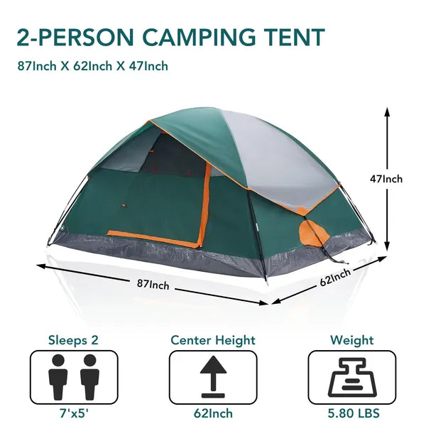 2-4 Person Camping Tent With Tent Fly