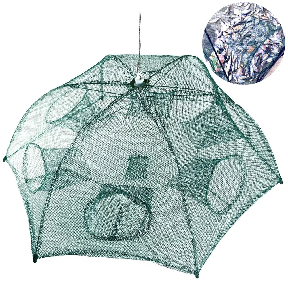 Trap Net Portable Folded Fishing Bait Trap Shrimp Minnow Crab Bait Net