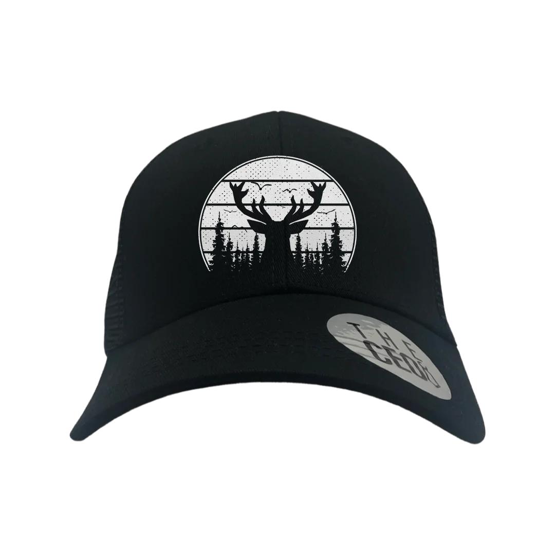 Deer Color Embroidered Trucker Hat