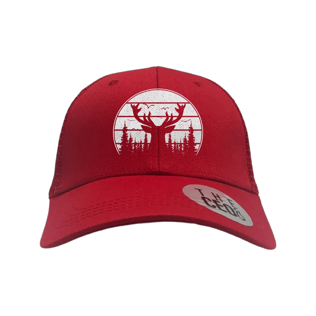 Deer Color Embroidered Trucker Hat